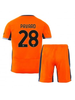 Inter Milan Benjamin Pavard #28 Replika Tredje Kläder Barn 2023-24 Kortärmad (+ byxor)